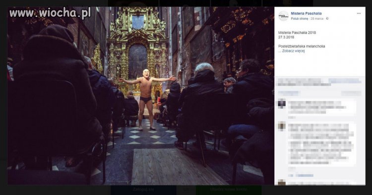 Skandal w krakowskim kościele. Tancerz rozebrał się do 
