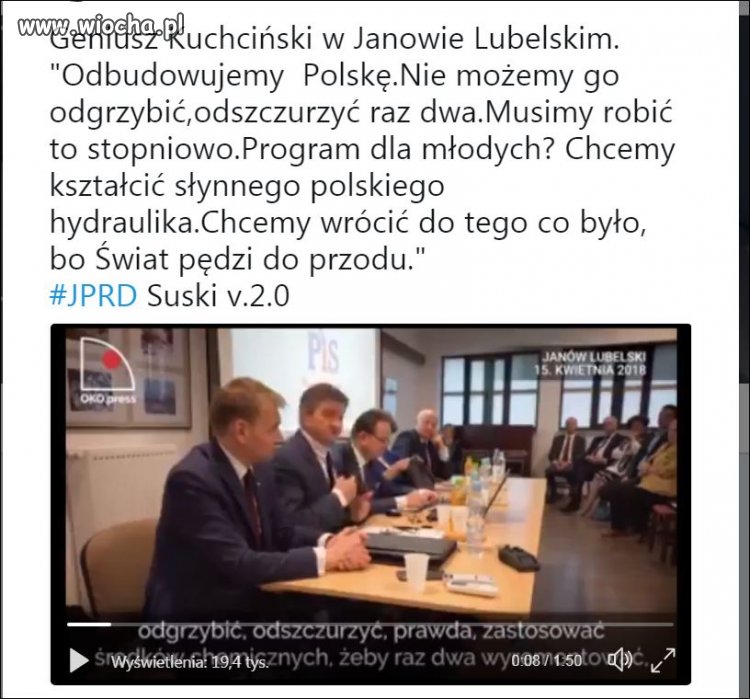 Druga osoba w państwie i takie słowa
