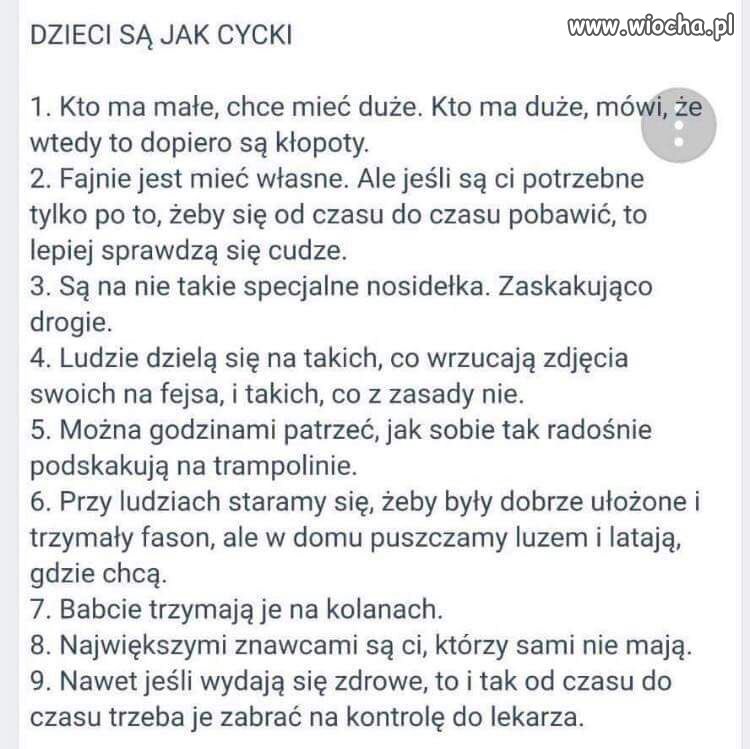 Dzieci są jak cycki