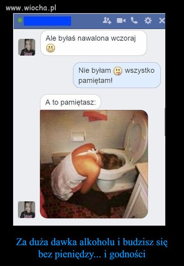 Za duża dawka alkoholu