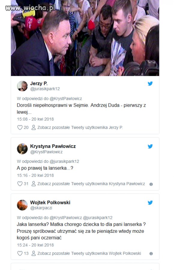Krycha otworzyła mordę prawadzką i obraziła 