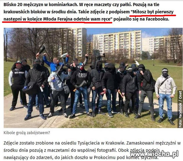 Pomimo kominiarek widać, że to debile