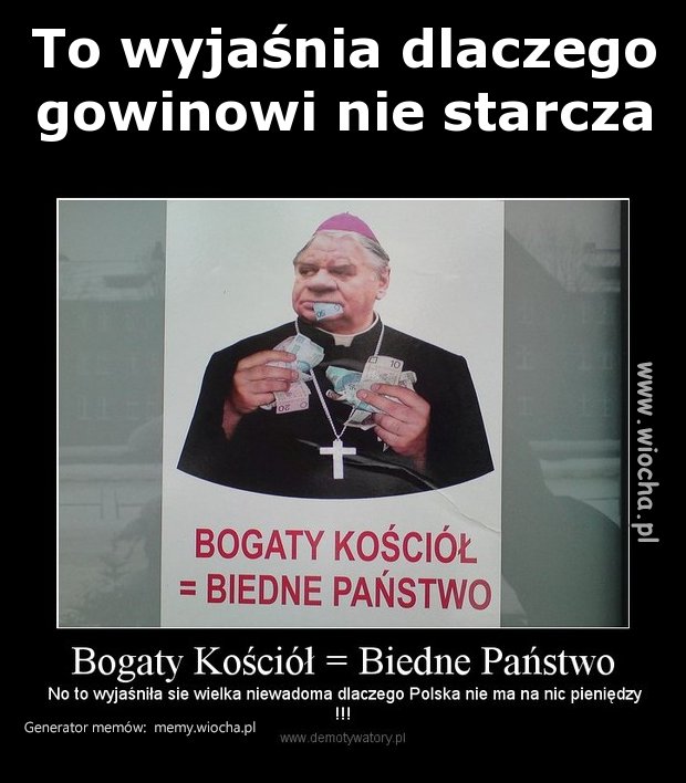 To wyjaśnia dlaczego gowinowi nie starcza
