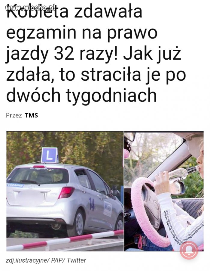 Zalała gębę