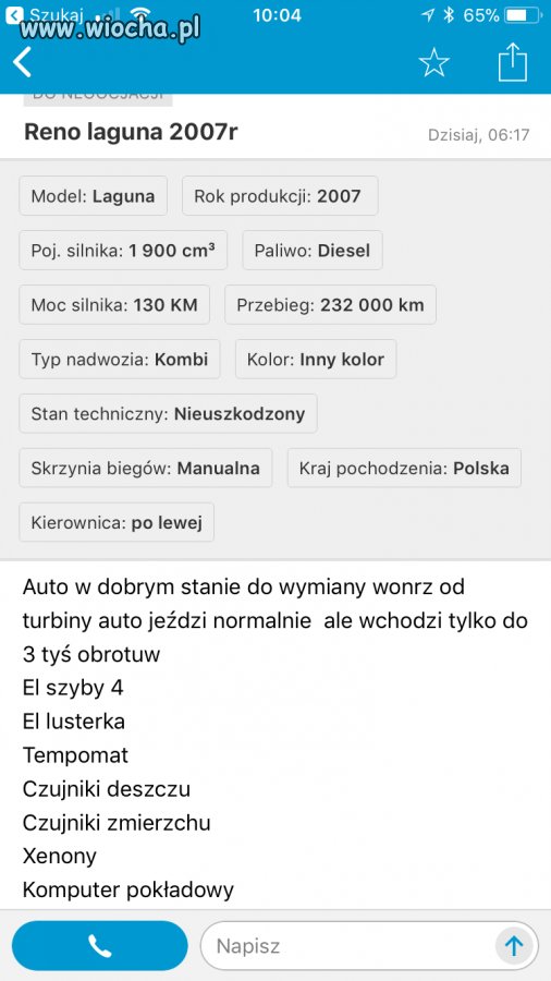 Reno do wymiany "wonrz" 