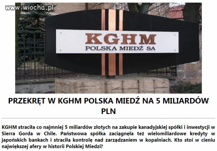 Coś nasz rząd nie radzi sobie z KGHM
