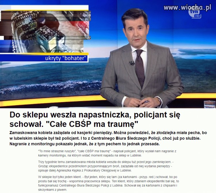 Ja mam traumę, że tacy "specjaliści" są w policji