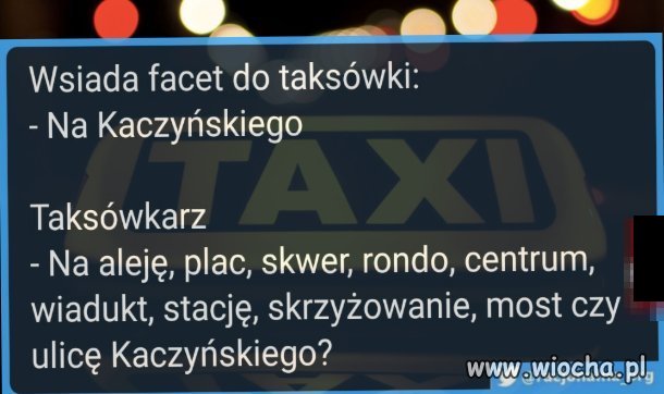 W taksówce