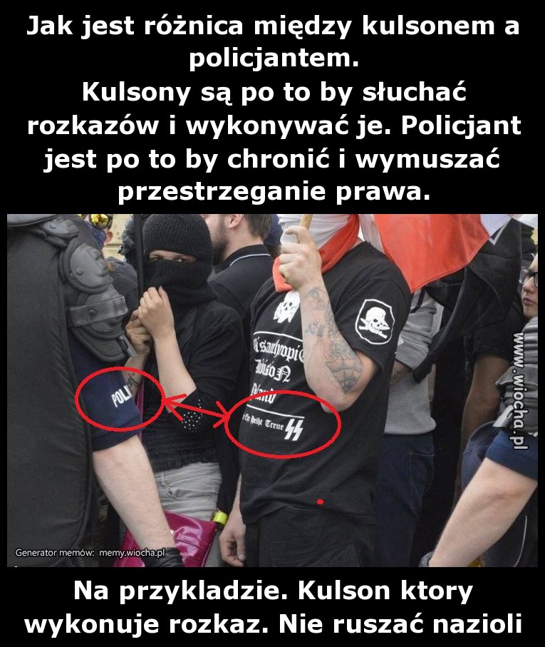 Jak jest różnica między kulsonem a policjantem.