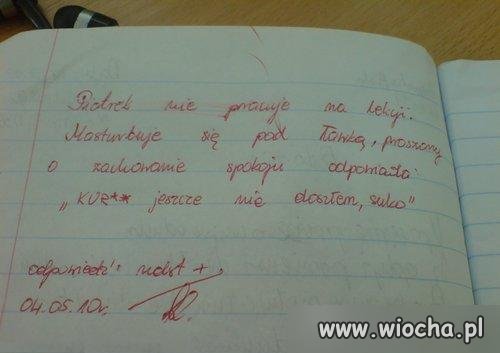 Tymczasem gdzieś w szkole...