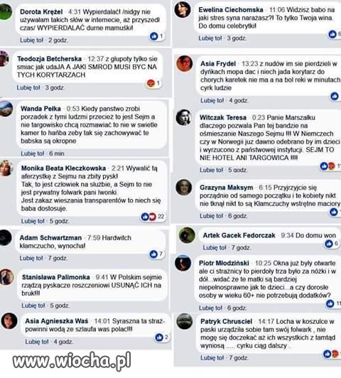 Wyborcy PiS o proteście w sejmie.