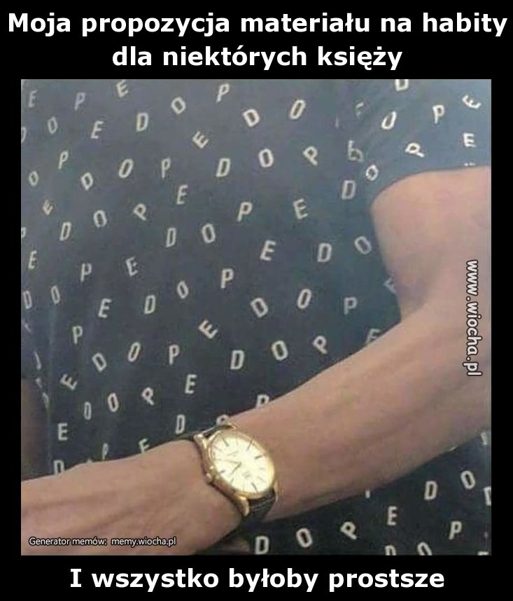 Moja propozycja materiału na habity dla niektórych