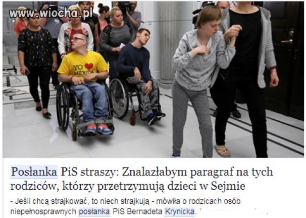 A temu chłopakowi na wózku bo jest sprawny
