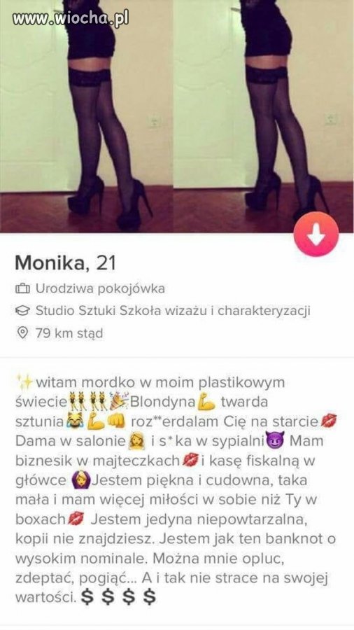 Monika z tindera nie traci wartości