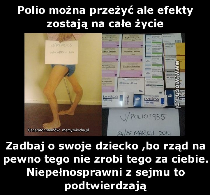 Polio można przeżyć ale efekty zostają na całe