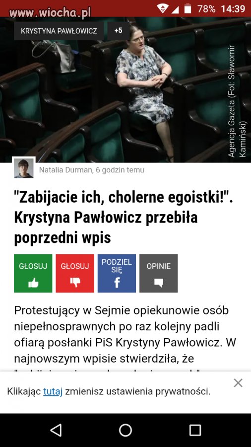 Wsiura znów zakwiczała