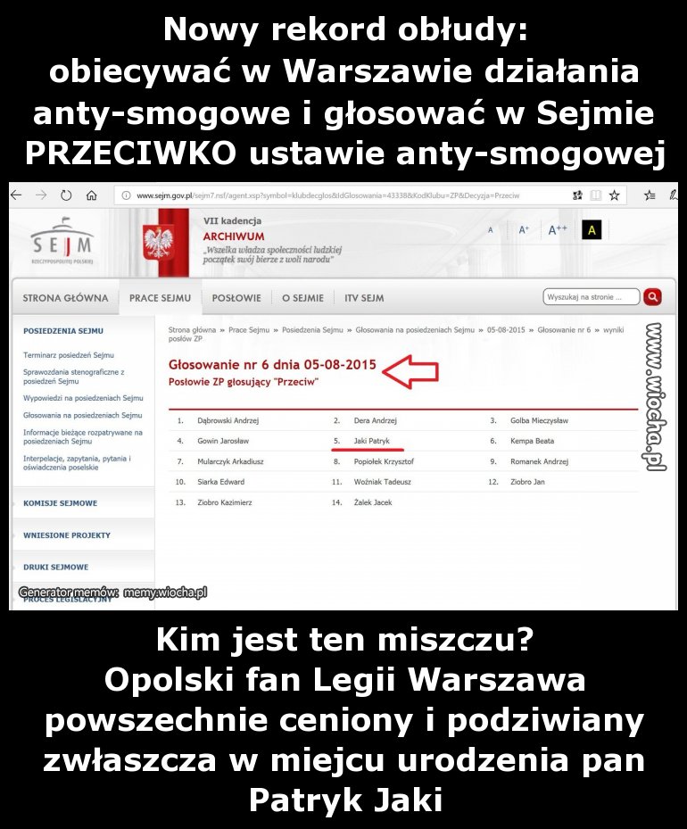 Jedyny polityk świata który łamie obietnice wyborcze...