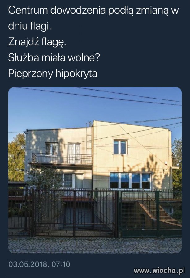 Brak flagi u naczelnika 