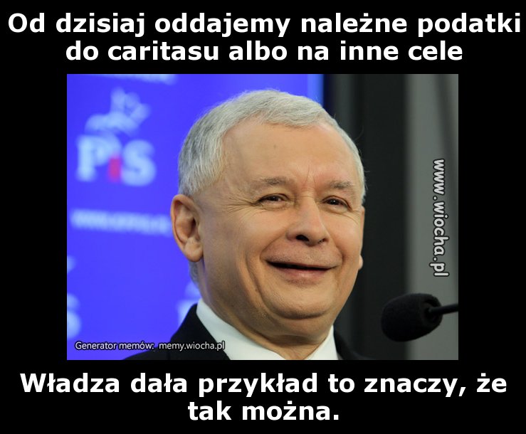 Od dzisiaj oddajemy należne podatki do caritasu