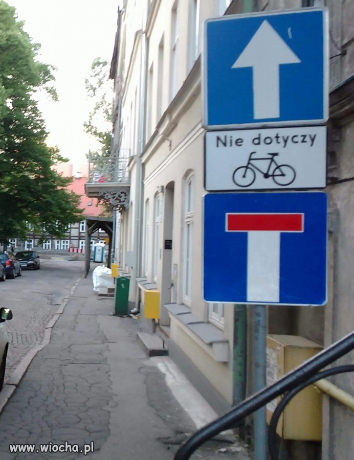 Oznakowanie na jednej z ulicy w Gdańsku