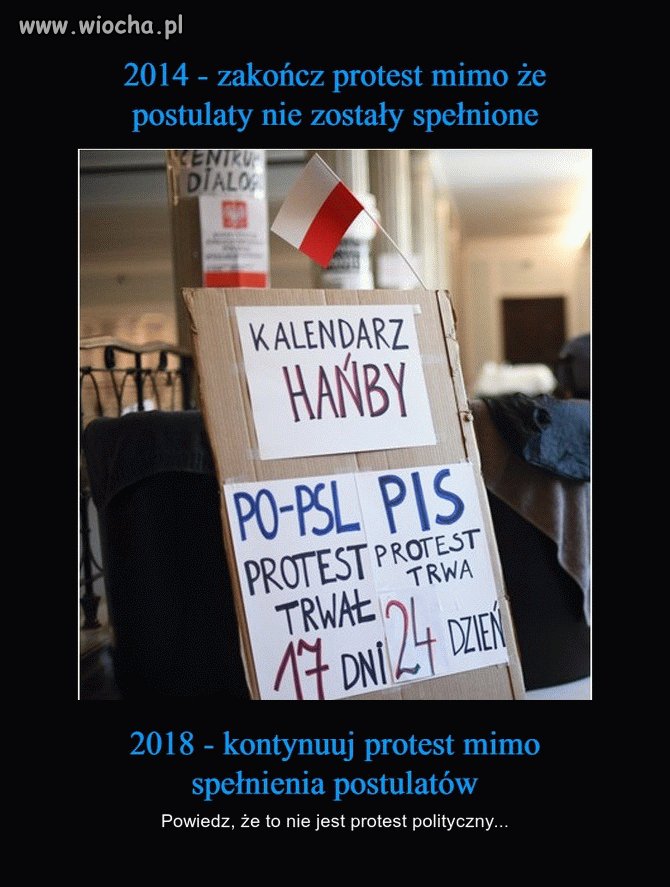 To nie jest protest polityczny