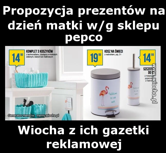 Propozycja prezentów na dzień matki w/g sklepu