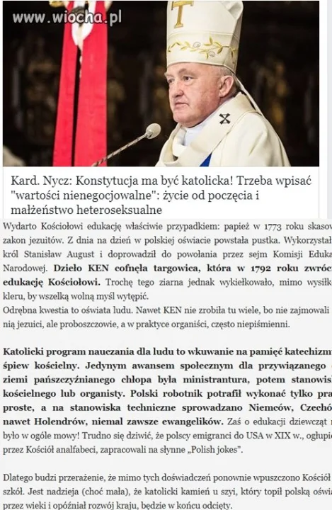 Nie pozwólmy aby znów kler decydował