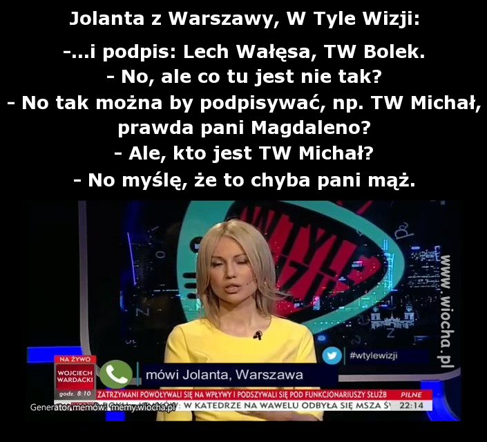 Jolanta z Warszawy, W Tyle Wizji: