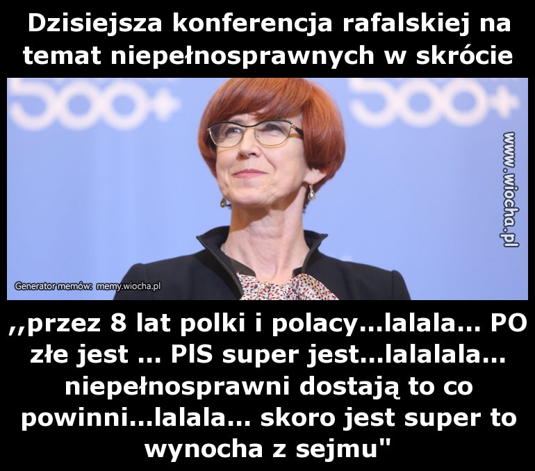 Dzisiejsza konferencja rafalskiej na temat