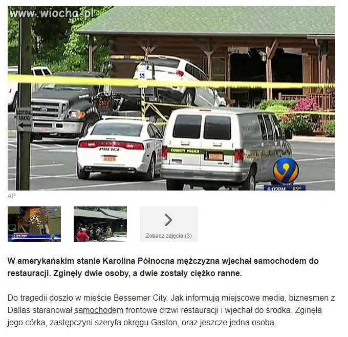 Ze wstępnych ustaleń policji wynika, że