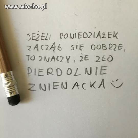 Poniedziałek i cały tydzień