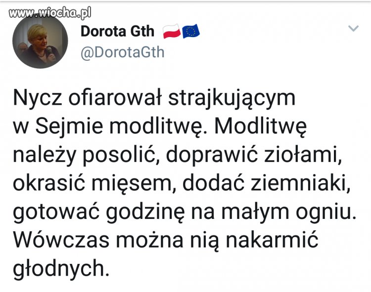 Wreszcie duchowna osoba nawiedziła protestujących