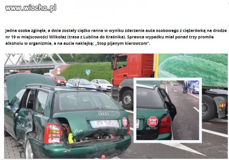 Stop pijanym kierowcom...w praktyce