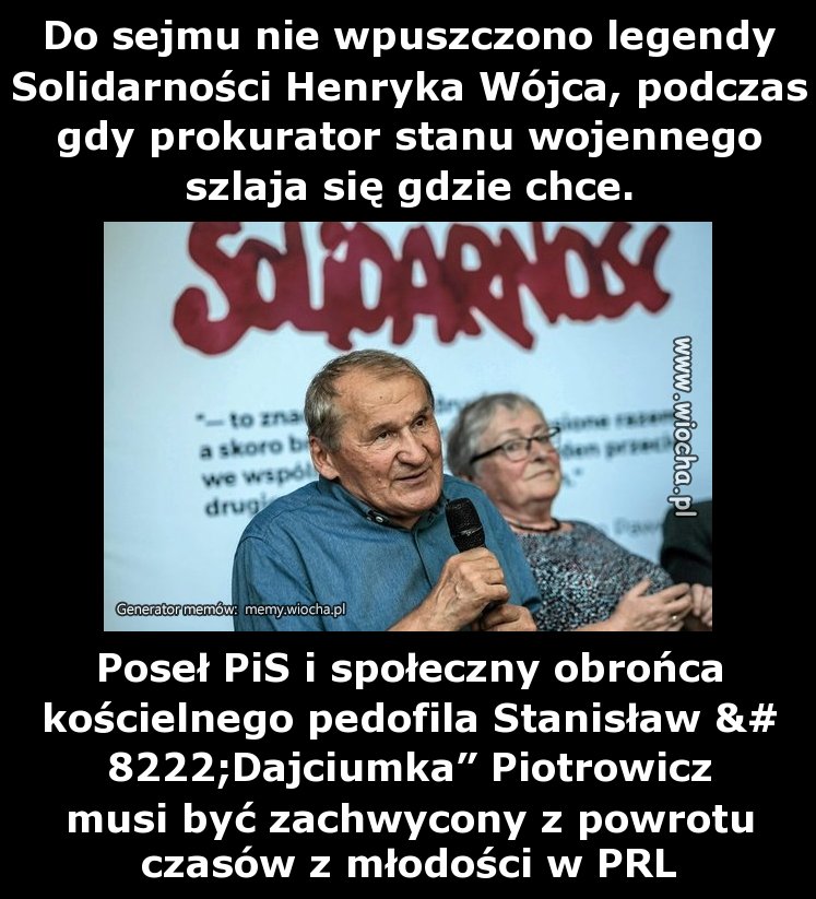 Do sejmu nie wpuszczono legendy Solidarności