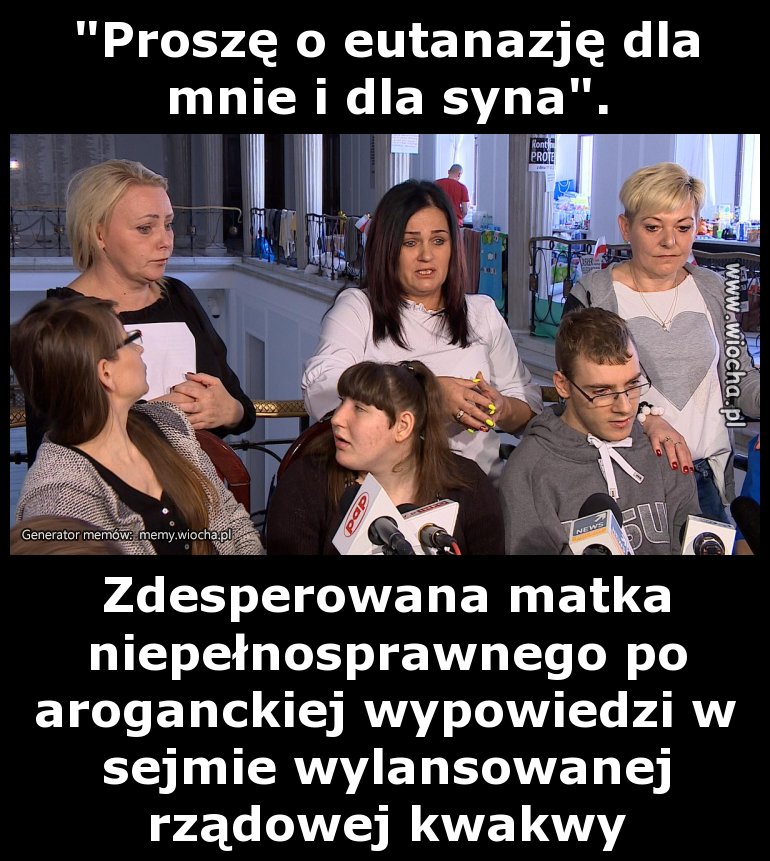Zdesperowana matka niepełnosprawnego 