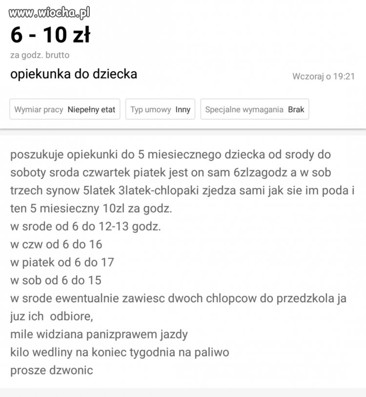 "Poczebna" opiekunka