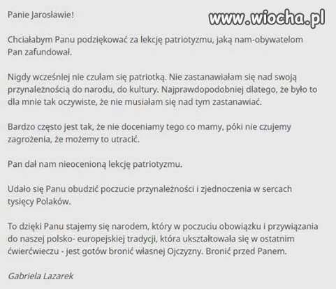 Lekcja patriotyzmu.