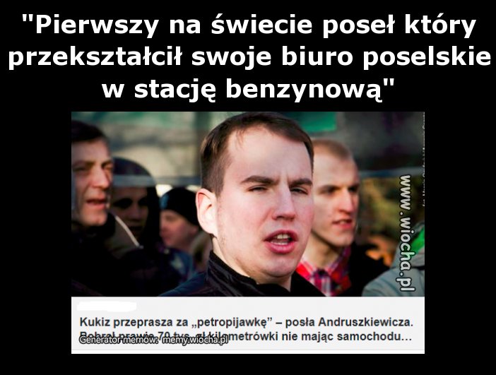 "Pierwszy na świecie poseł który
