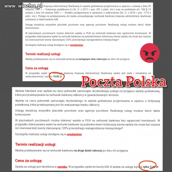 Poczta i jej sposób na zarobek.