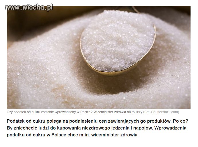 Podatek od cukru w Polsce?