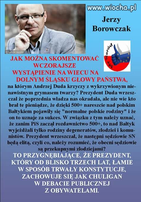 Skomentował.