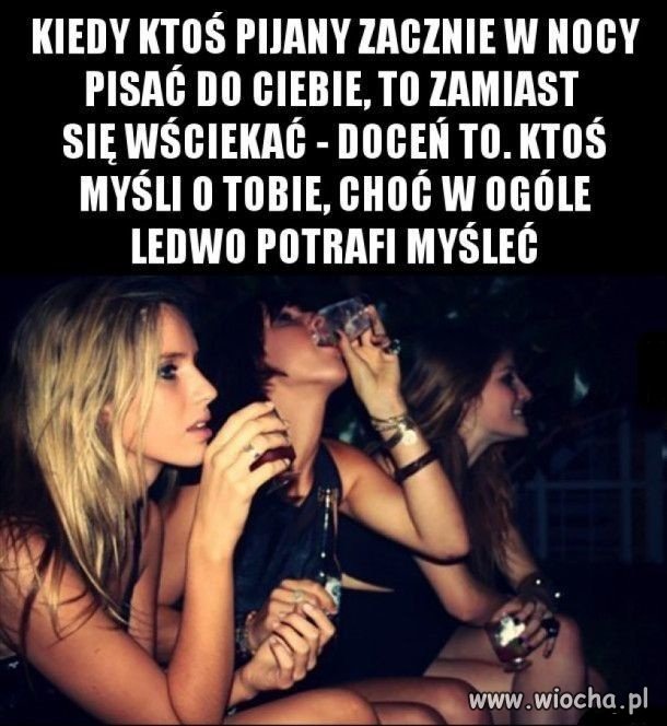 Na sms pisany po pijaku
