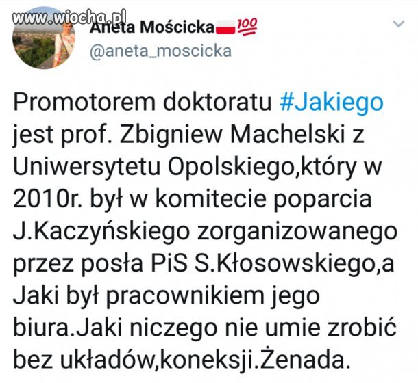 Taki jaki to kandydat.