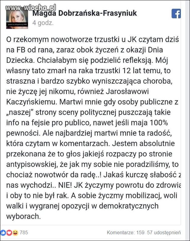 Mimo wszystko także życzę powrotu do zdrowia.