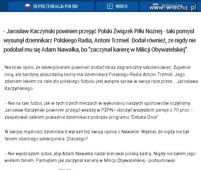 Zastąpi Bońka, Nawałkę czy Lewandowskiego?