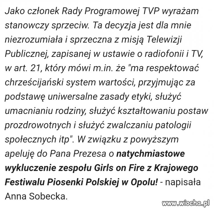 Ta wybitna parafianka nie może być kobietą. 