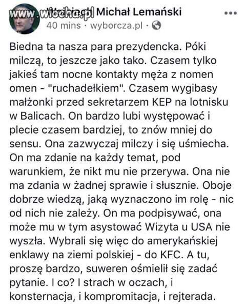Prezydentem jest się wszędzie.