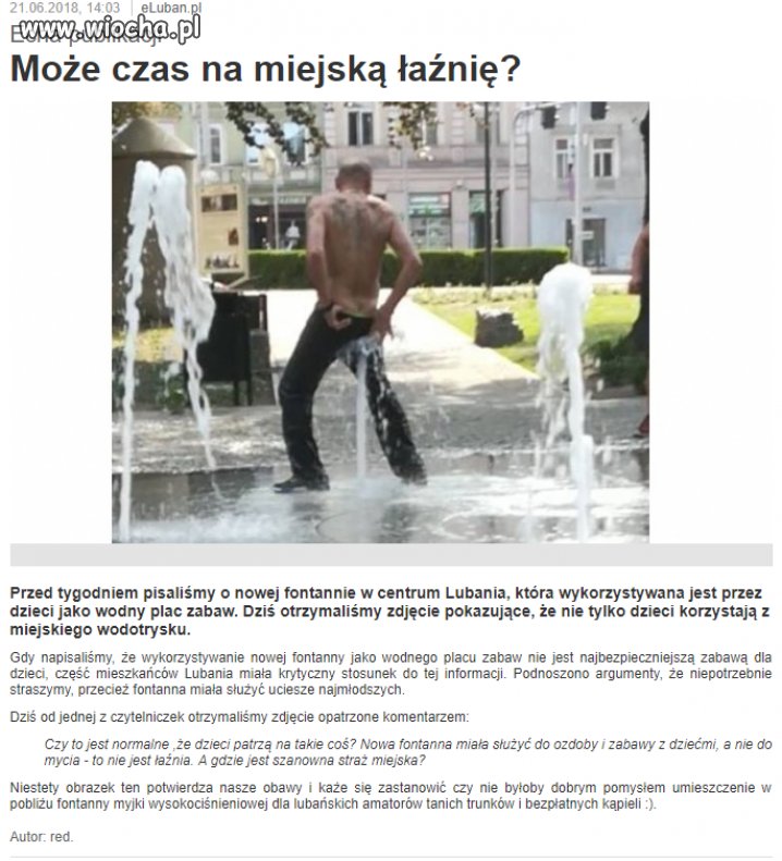 Miejska łaźnia placem zabaw dla dzieci
