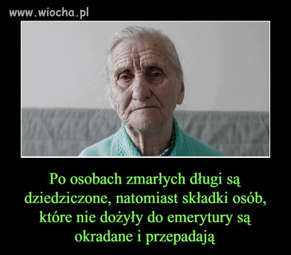 Bo trzeba być idiotą, żeby wierzyć że to są składki