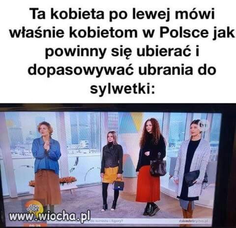 A sama wygląda jak worek kartofli.